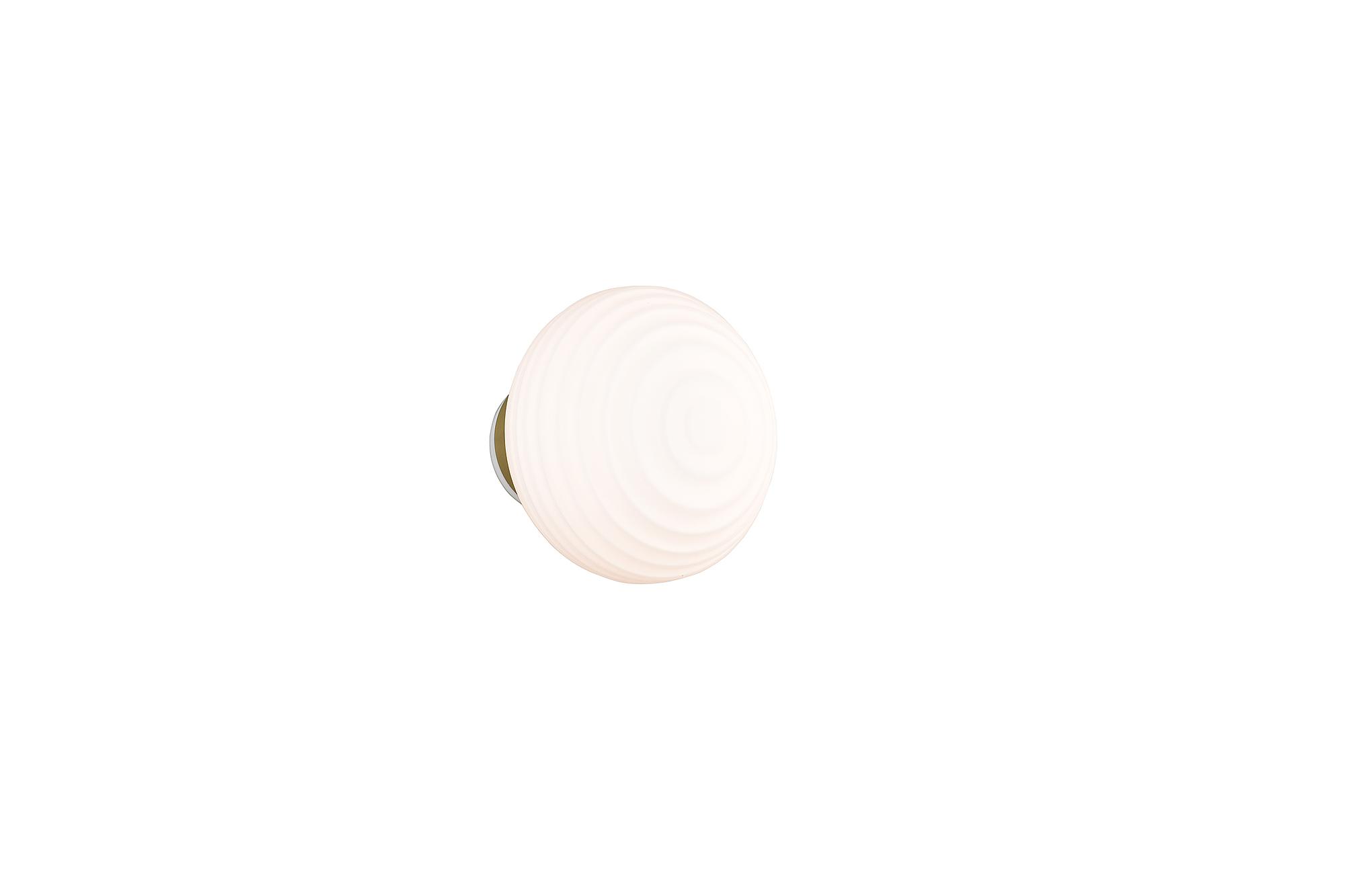 1-Flammig Earl LED-Wandleuchte Opalglas Eisen Weiß 4