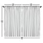 Fertiggardine Rustikal II Polyester Blassbraun 140x245cm Set 3