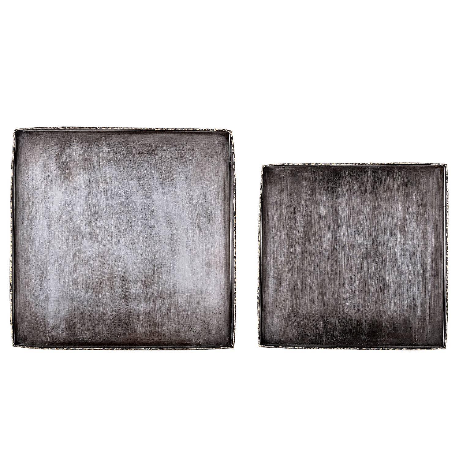 2x Serving Platter Cody Iron Silver 1
