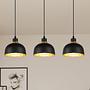 3-Burner Punch Pendant Lamp Iron Black 1