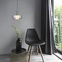 1-Flame Grant LED Pendant Light Smoked Glass Aluminum 2