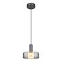 1-Flame Grant LED Pendant Light Smoked Glass Aluminum 3