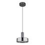 1-Flame Grant LED Pendant Light Smoked Glass Aluminum 4