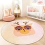 Cartoon-Design Children's Rug Multicoloured Ø180 cm 1