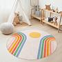 Regenbogen-Kinderteppich Mehrfarbig Ø150cm 3