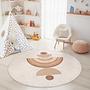 Geometric pattern children's rug multicoloured Ø120cm 2