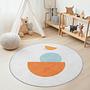Geometric pattern children's rug multicolor Ø120cm 3