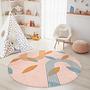 Leaf pattern Children's rug Multicolored Ø120cm 3