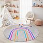 Regenbogen Kinderteppich Mehrfarbig Ø180cm 3