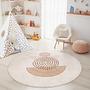 Geometric Pattern Children's Rug Multicolored Ø120cm 2