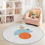 Geometric Pattern Children's Rug Multicolored Ø10cm 2