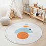 Geometrisches Muster Kinderteppich Mehrfarbig Ø120cm 3