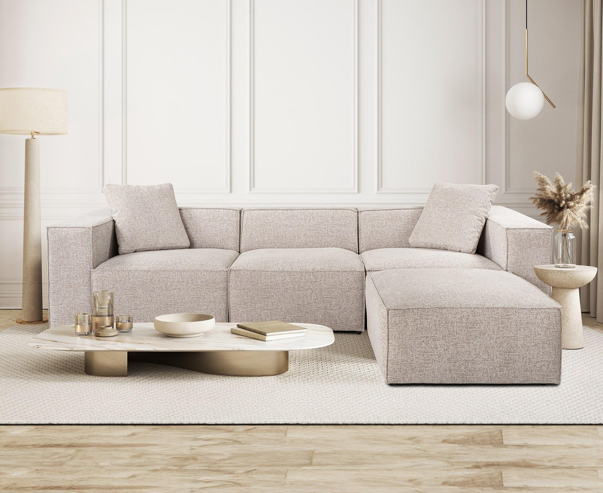 Emma Sofa 3-seater & Footstool Mocha 0