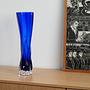 Cobalt vase blue 1970s 1