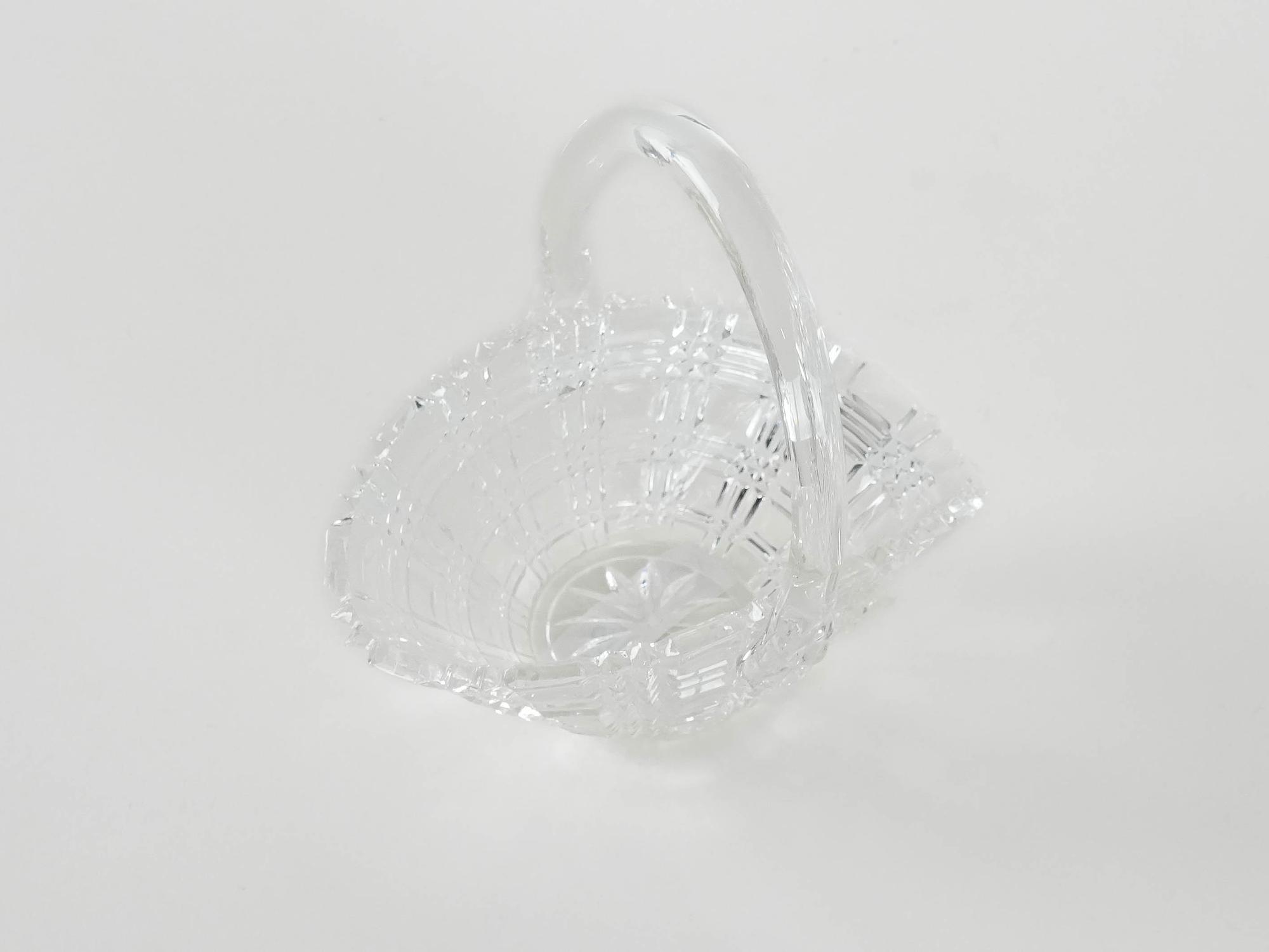 Korb Zuckerschale Transparent 1970er Jahre 5