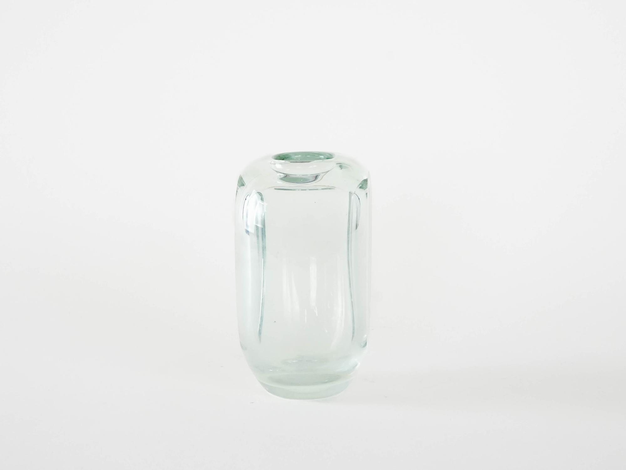 Gl Vase Transparent 1960er Jahre 3