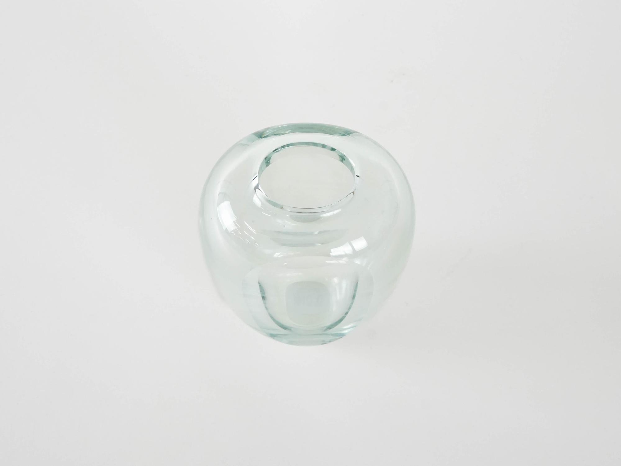 Gl Vase Transparent 1960er Jahre 5