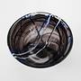 Contrast Glass Bowl Blue 1980s 3