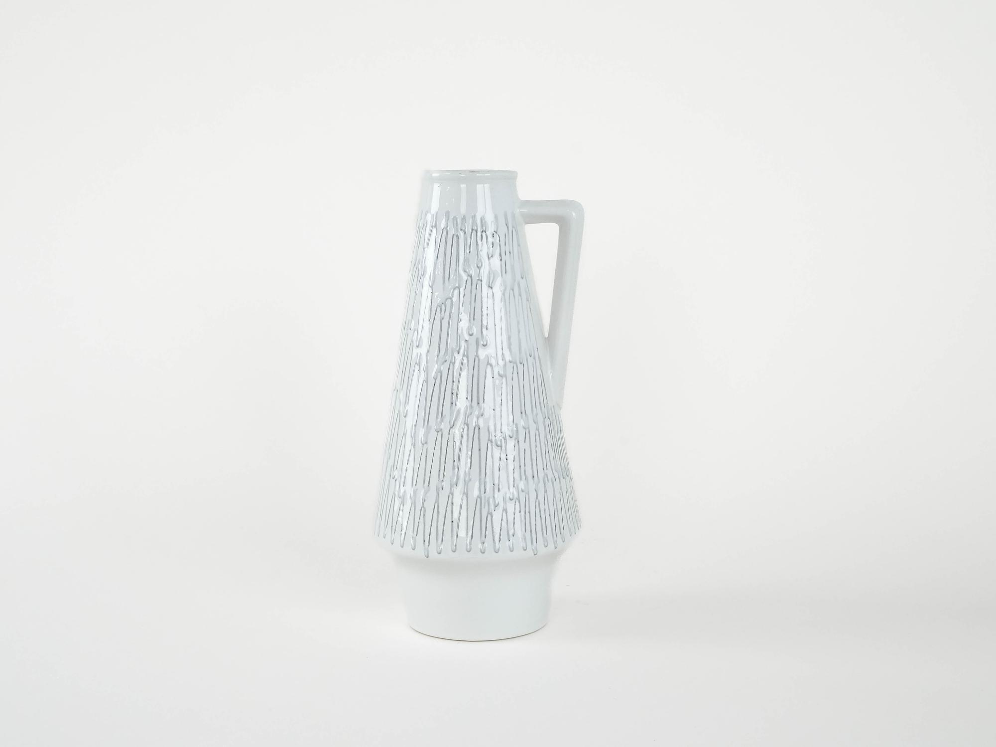 Fat Lava Keramikvase Weiß 1960er Jahre 3