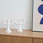 Candlestick Ceramic White 1970s 1