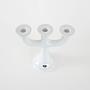 Candlestick Ceramic White 1970s 4