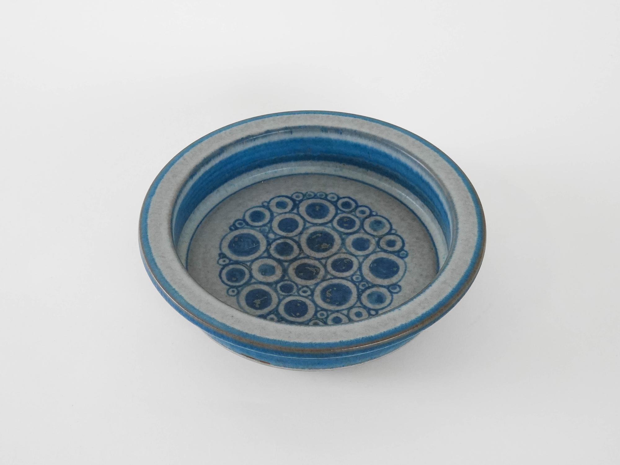 Ceramic bowl Blue 1960s 3