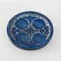 Ceramic plate Blue 1960s 4