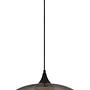 1-Light Maxy Type Pendant Light Smoked Glass Iron 4
