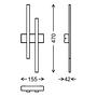 Graz I Wall light 2-light Polycarbonate Iron Black 4