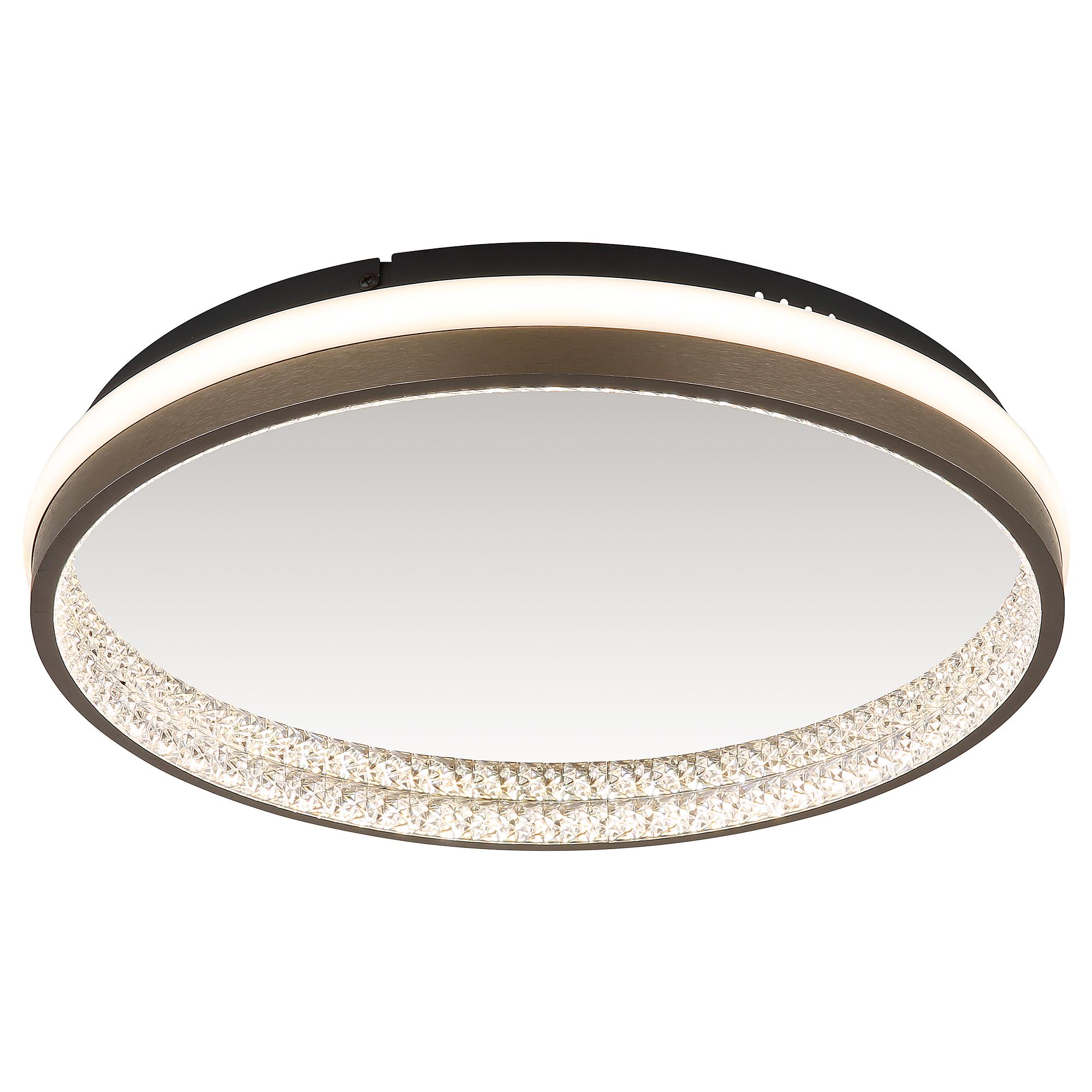 Della LED-Deckenleuchte 1-flammig Acrylglas Eisen Schwarz 0