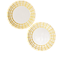 2x Digi Plate Porcelain White Yellow 0