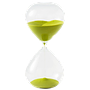Hourglass Ball Glass Transparent Green 0