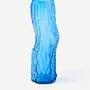 Log vase glass blue 1