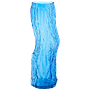 Log vase glass blue 0