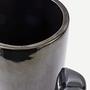 Long Neck Upside Down Vase Ceramic Black 4