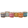 6x Reed Drinking Glasses Set Multicolor Reliving 0