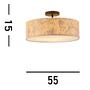 Isla Ceiling light 3-light Steel Brown 4
