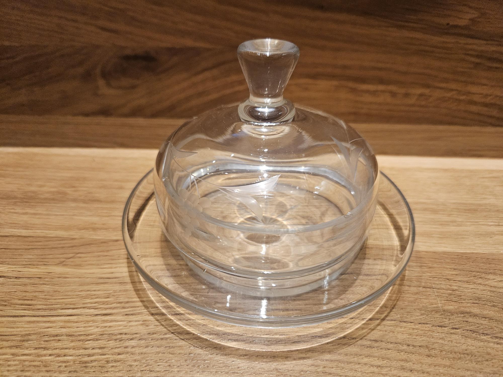 Engraved Crystal Cheese Dome 5