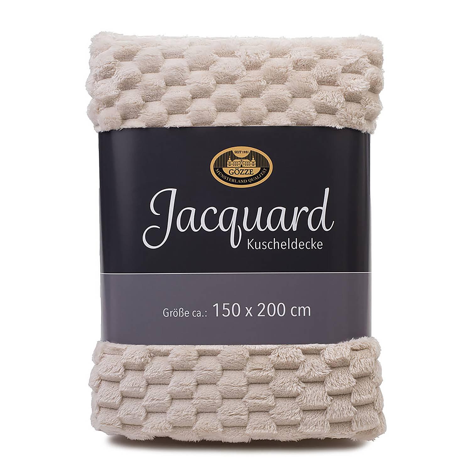 Blanket Jacquard Bubbles Polyester Cream 150 x 200 cm 2