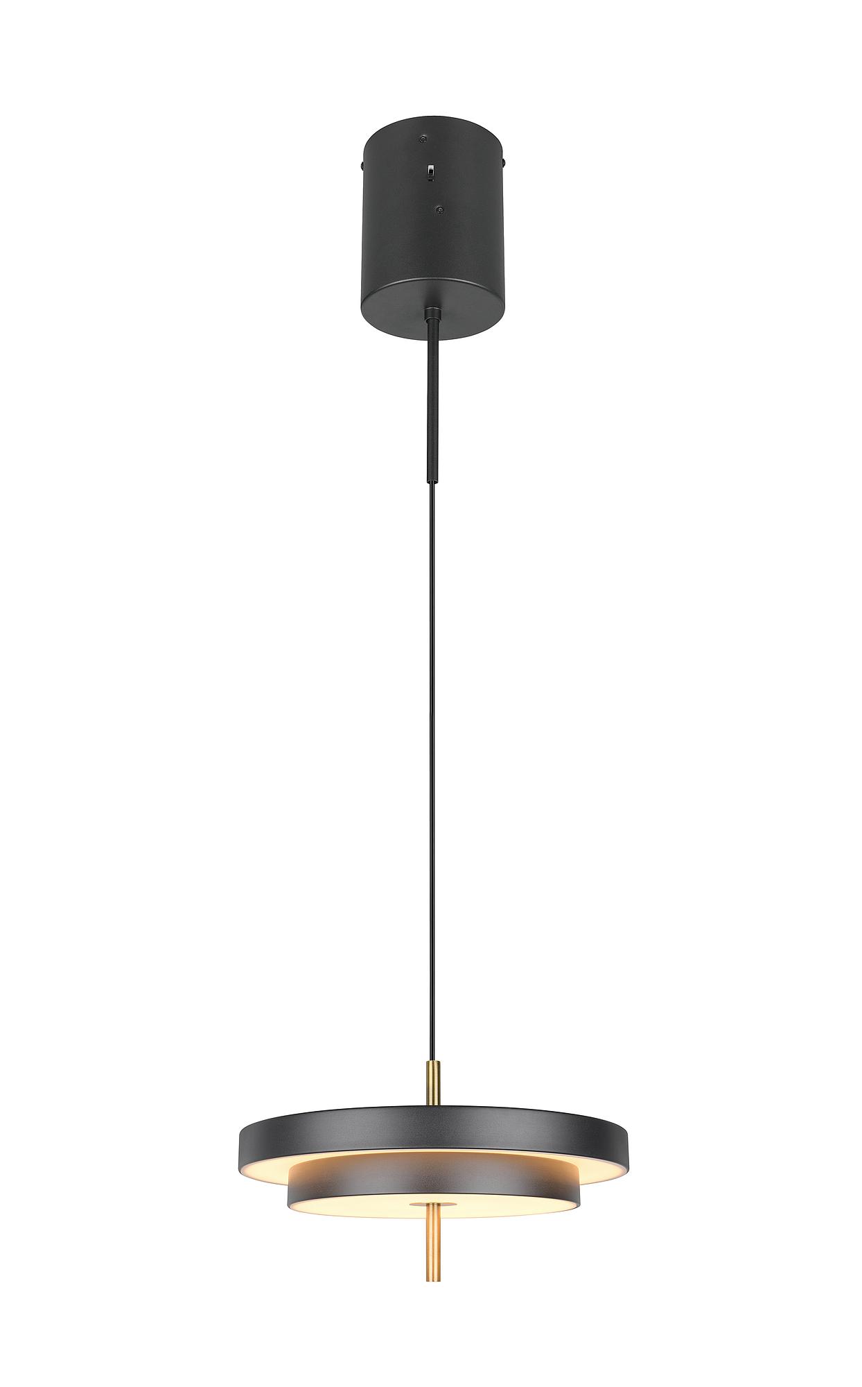 Keaton Pendelleuchte LED 1-flammig Eisen Schwarz  2