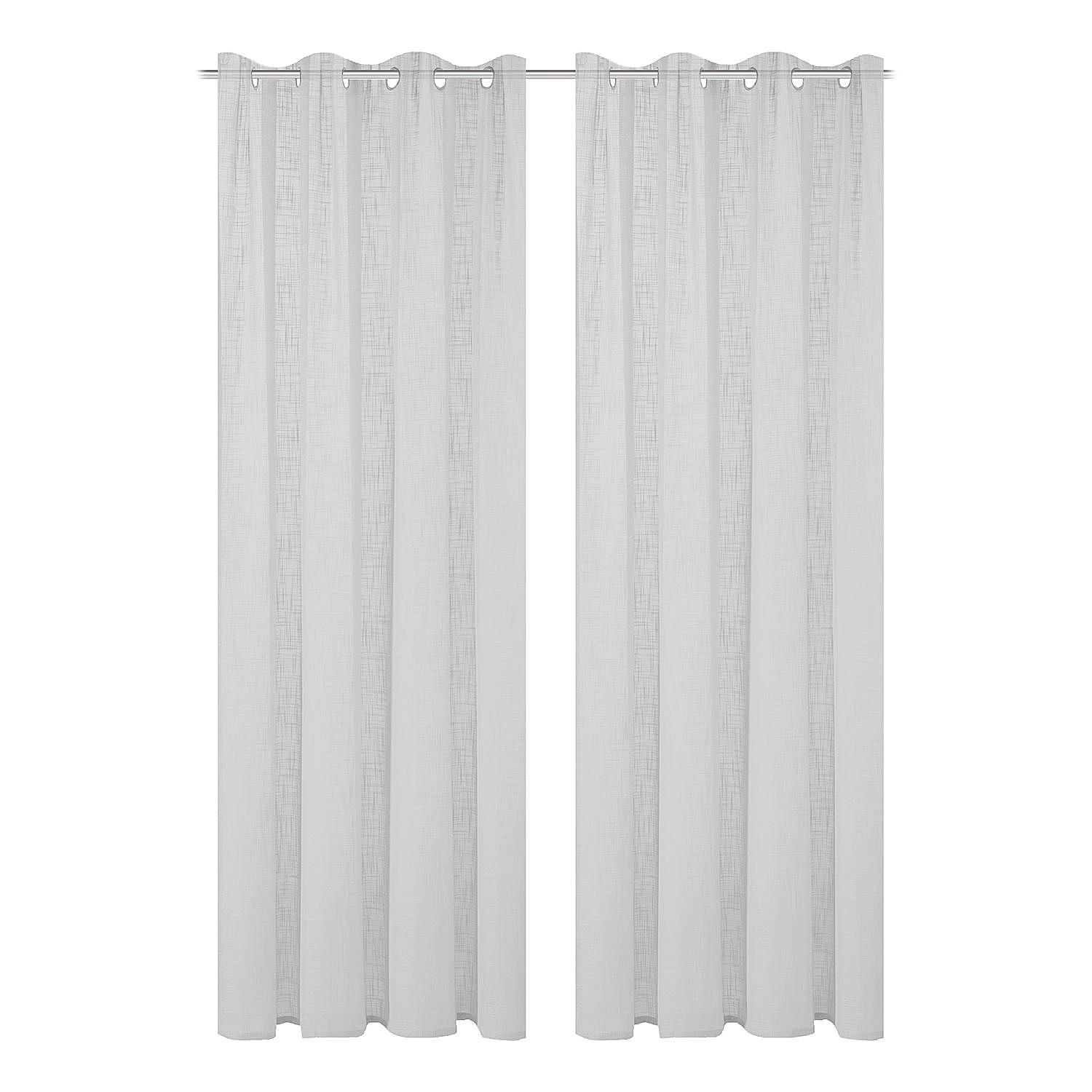 Ösenschal Softy 2er-Set Polyester Grau 140 x 225 cm 0