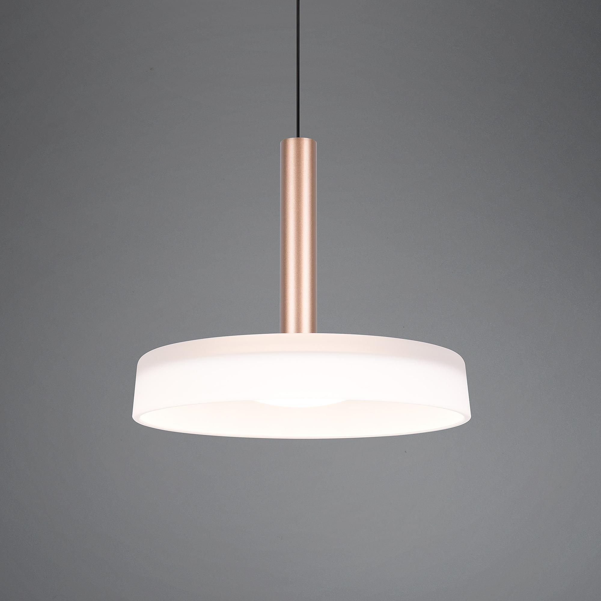 1-Light Celeste Type B LED Pendant Light Opal Glass Iron 0