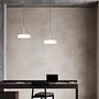 1-Light Celeste Type B LED Pendant Light Opal Glass Iron 2