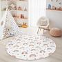 Rainbow hearts Children's rugMulticolor Ø180cm 0