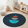 Geometric pattern children's rug multicolor Ø150cm 3