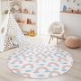 Rainbow Children's Rug Multicoloured Ø120cm 3