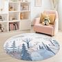 Winter Wonderland Children's Rug Multicolored Ø180cm 2