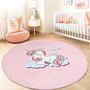 Tappeto per bambini unicorno multicolore Ø120cm 1