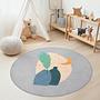 Art rug Multicolored Ø180cm 0