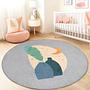 Art rug Multicolored Ø180cm 1